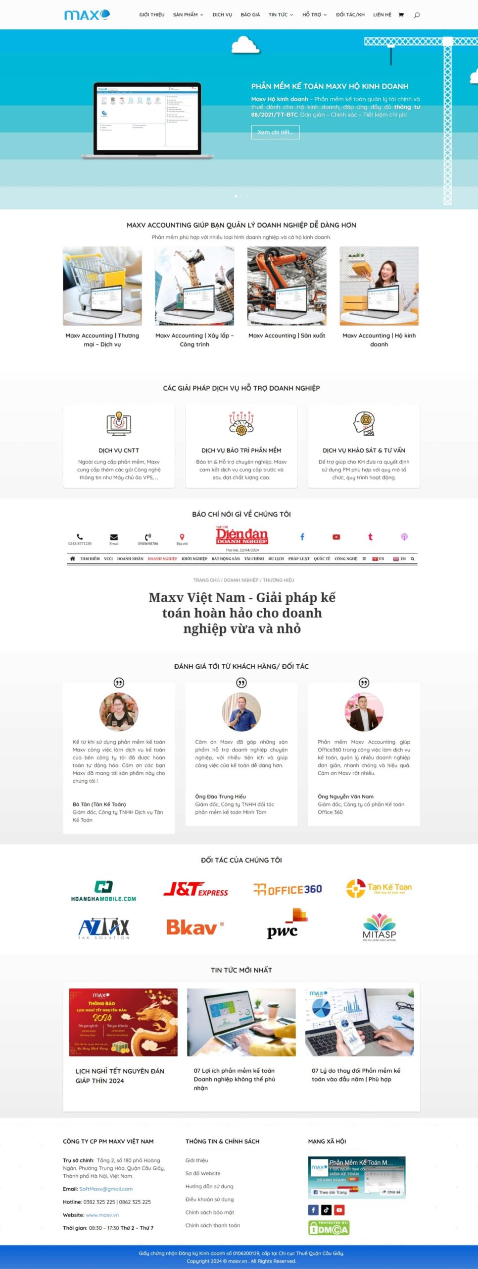 Mẫu website Doanh nghiệp Phần mềm 010